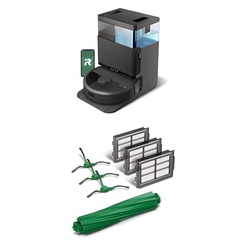 Version 1.0.0 Paquete robot aspirador y trapeador iRobot Roomba Plus 405 G181 con base de lavado automático y kit de repuestos auténti