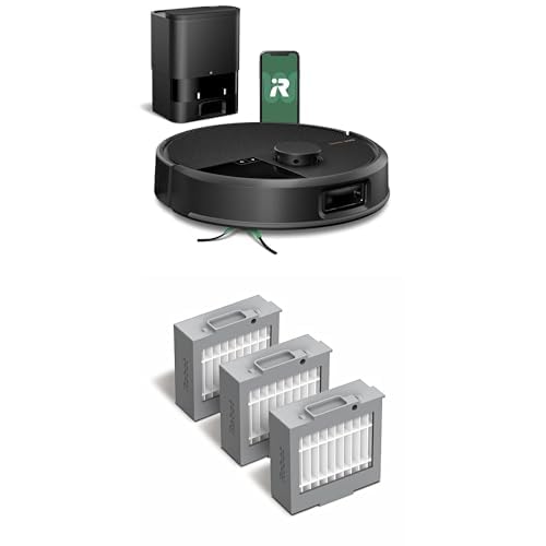 Robot Aspirador iRobot Roomba Plus 504 Vac con Base de Vacío Automático y Filtros paquete de 3 repuestos auténticos