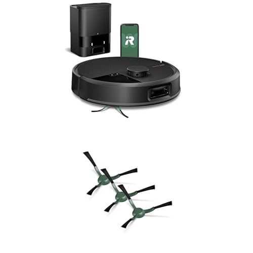 Robot Aspirador iRobot Roomba Plus 504 Vac con Base AutoVacío Piezas Originales y Cepillo de Bordes Paquete 3 Unidades