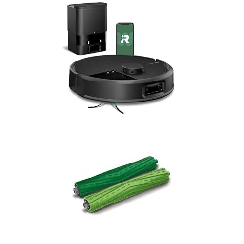 Paquete de robot aspirador iRobot Roomba Plus 504 Vac con base de vacío automático, piezas de repuesto auténticas de iRo