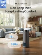Humidificador inteligente niebla fría Dreo DR-HHM015S gris tanque 16L cobertura 1000 pies cuadrados 130 horas 30 dB llen