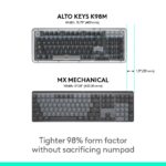 Teclado Mecánico Inalámbrico Logitech Alto Keys K98M 920-013575 98 teclas numpad Bluetooth USB-C interruptores intercamb