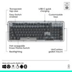 Teclado Mecánico Inalámbrico Logitech Alto Keys K98M 920-013575 98 teclas numpad Bluetooth USB-C interruptores intercamb
