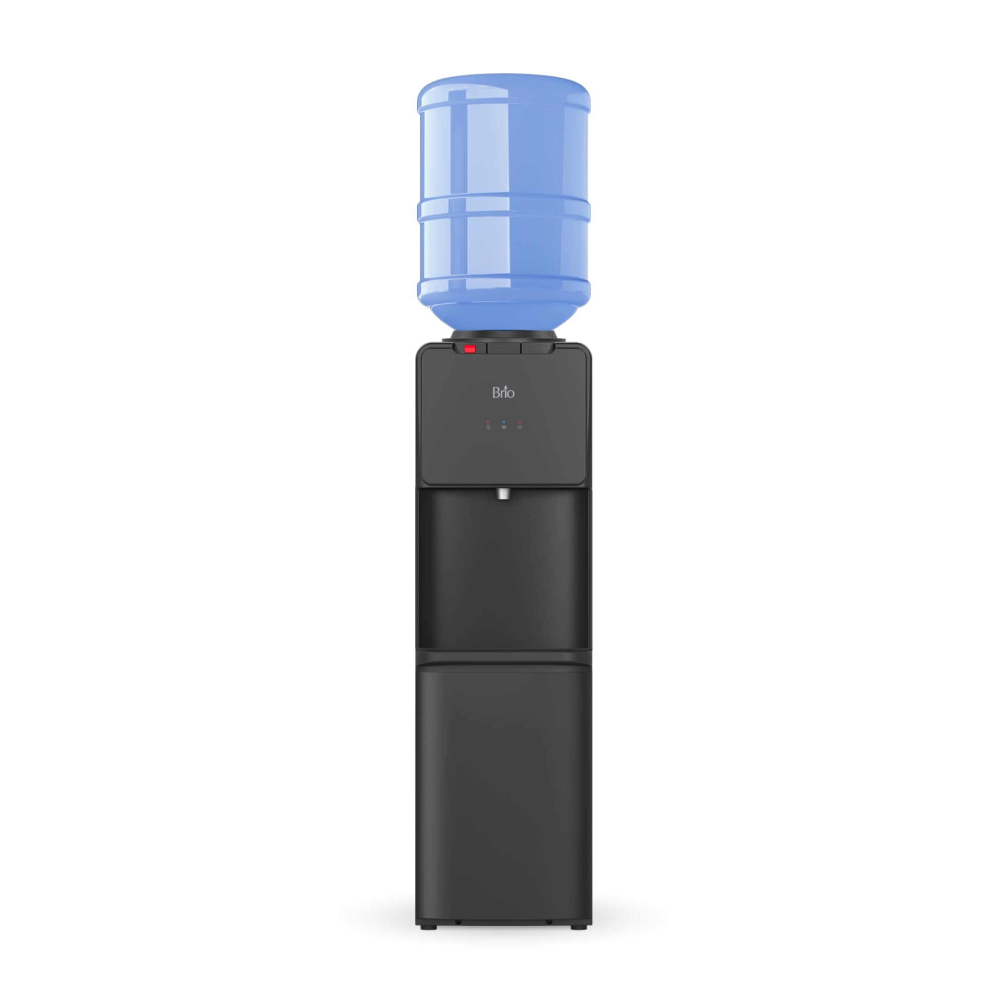 Version 1.0.0 Dispensador de agua enfriador Brio CLTL130 carga superior para garrafón de 3 y 5 galones agua caliente y fría seguro par