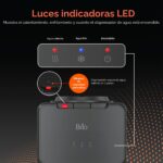 Dispensador de agua enfriador Brio CLTL130 carga superior para garrafón de 3 y 5 galones agua caliente y fría seguro par