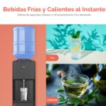 Dispensador de agua enfriador Brio CLTL130 carga superior para garrafón de 3 y 5 galones agua caliente y fría seguro par