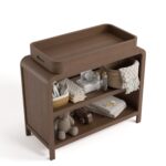 Storkcraft Cambiador Santos (Hazelnut) – Cambiador de bebé certificado GREENGUARD Gold, cambiador de madera maciza para