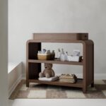 Storkcraft Cambiador Santos (Hazelnut) – Cambiador de bebé certificado GREENGUARD Gold, cambiador de madera maciza para