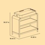 Storkcraft Cambiador Santos (Hazelnut) – Cambiador de bebé certificado GREENGUARD Gold, cambiador de madera maciza para