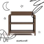 Storkcraft Cambiador Santos (Hazelnut) – Cambiador de bebé certificado GREENGUARD Gold, cambiador de madera maciza para