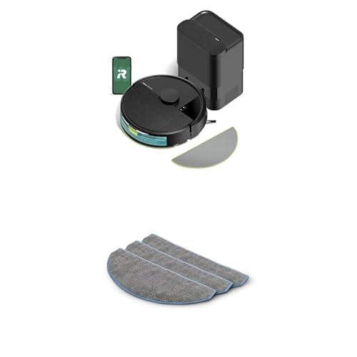 Paquete de robot aspirador y trapeador iRobot Roomba 104 + piezas de repuesto auténticas de iRobot, almohadillas lavable
