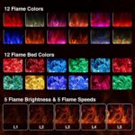 Chimenea Eléctrica ZAFRO RFH-6001LC 60 Pulgadas Empotrada o Muro Ultradelgada Silenciosa Llama LED 12 Colores Ajustables
