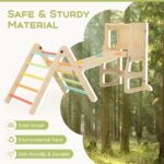 Olakids Pikler - Juego de triángulos 8 en 1, juguetes de escalada para niños pequeños, patio de recreo de madera plegabl