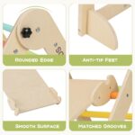 Olakids Pikler - Juego de triángulos 8 en 1, juguetes de escalada para niños pequeños, patio de recreo de madera plegabl