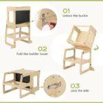 Olakids Pikler - Juego de triángulos 8 en 1, juguetes de escalada para niños pequeños, patio de recreo de madera plegabl