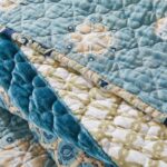 Juego de ropa de cama acolchada 4 piezas Greenland Home Fashions GL-2312B4PKV Thalia King Cal King azul