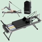 KEIKI Máquina reformadora de pilates, cama plegable para entrenamiento de gimnasio en casa, equipo de estudio de yoga mu