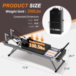 KEIKI Máquina reformadora de pilates, cama plegable para entrenamiento de gimnasio en casa, equipo de estudio de yoga mu
