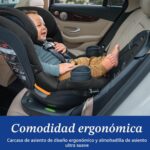 Asiento convertible giratorio Chicco Fit360 ClearTex Artsana USA 06087216950070 rotacion 360 grados trasero y delantero