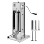 VEVOR Relleno manual de salchichas, relleno vertical de carne de 11 libras / 5 L, máquina de llenado de carne de doble v