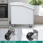 Contenedor de almacenamiento de alimentos a granel YITAHOME MAYIHpDRWn 27 galones con ruedas taza medidora y cuchara par