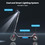 MEGAWHEELS Electric Scooter,Electric Scooter Adults Teens,10in Pneumatic Tires,350/500/600W Motor,19/31 Miles Range,15.5