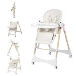 Silla alta convertible 6 en 1 con balancín | Silla alta de bebé para recién nacidos a niños pequeños (0-3 años) | Ajusta