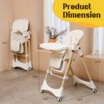 Silla alta convertible 6 en 1 con balancín | Silla alta de bebé para recién nacidos a niños pequeños (0-3 años) | Ajusta