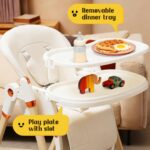 Silla alta convertible 6 en 1 con balancín | Silla alta de bebé para recién nacidos a niños pequeños (0-3 años) | Ajusta