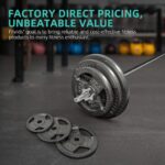 Fitvids Placas de peso estándar de hierro fundido de 1 pulgada que incluyen barra de barra estándar de 5 pies y cerradur