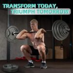 Fitvids Placas de peso estándar de hierro fundido de 1 pulgada que incluyen barra de barra estándar de 5 pies y cerradur
