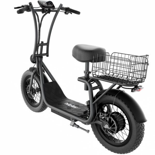 Hiboy U2 Pro Electric Scooter for Adults with Seat & Basket, 810W Motor, 25MPH & 34Mi Range, 16" All-Terrain Tires, Dual