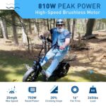 Hiboy U2 Pro Electric Scooter for Adults with Seat & Basket, 810W Motor, 25MPH & 34Mi Range, 16" All-Terrain Tires, Dual