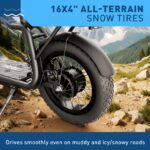 Hiboy U2 Pro Electric Scooter for Adults with Seat & Basket, 810W Motor, 25MPH & 34Mi Range, 16" All-Terrain Tires, Dual