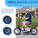 Hiboy U2 Pro Electric Scooter for Adults with Seat & Basket, 810W Motor, 25MPH & 34Mi Range, 16" All-Terrain Tires, Dual