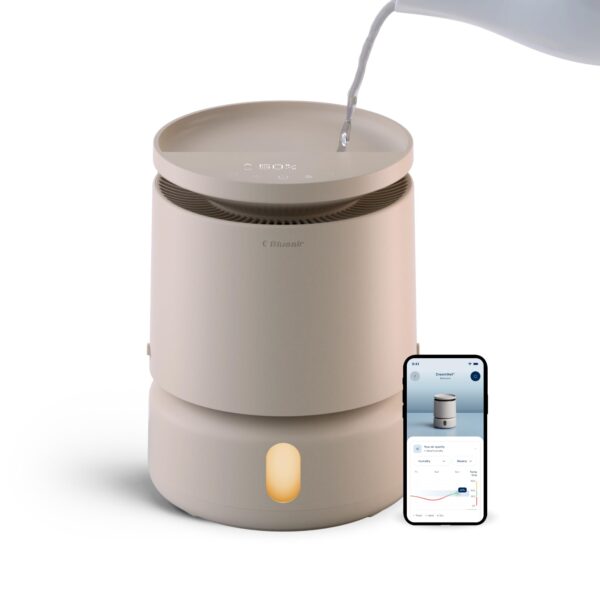 Humidificador Blueair DreamWell 113360 Llenado Superior Sin Niebla Tecnología InvisibleMist 48 Horas Difusor de Aceites
