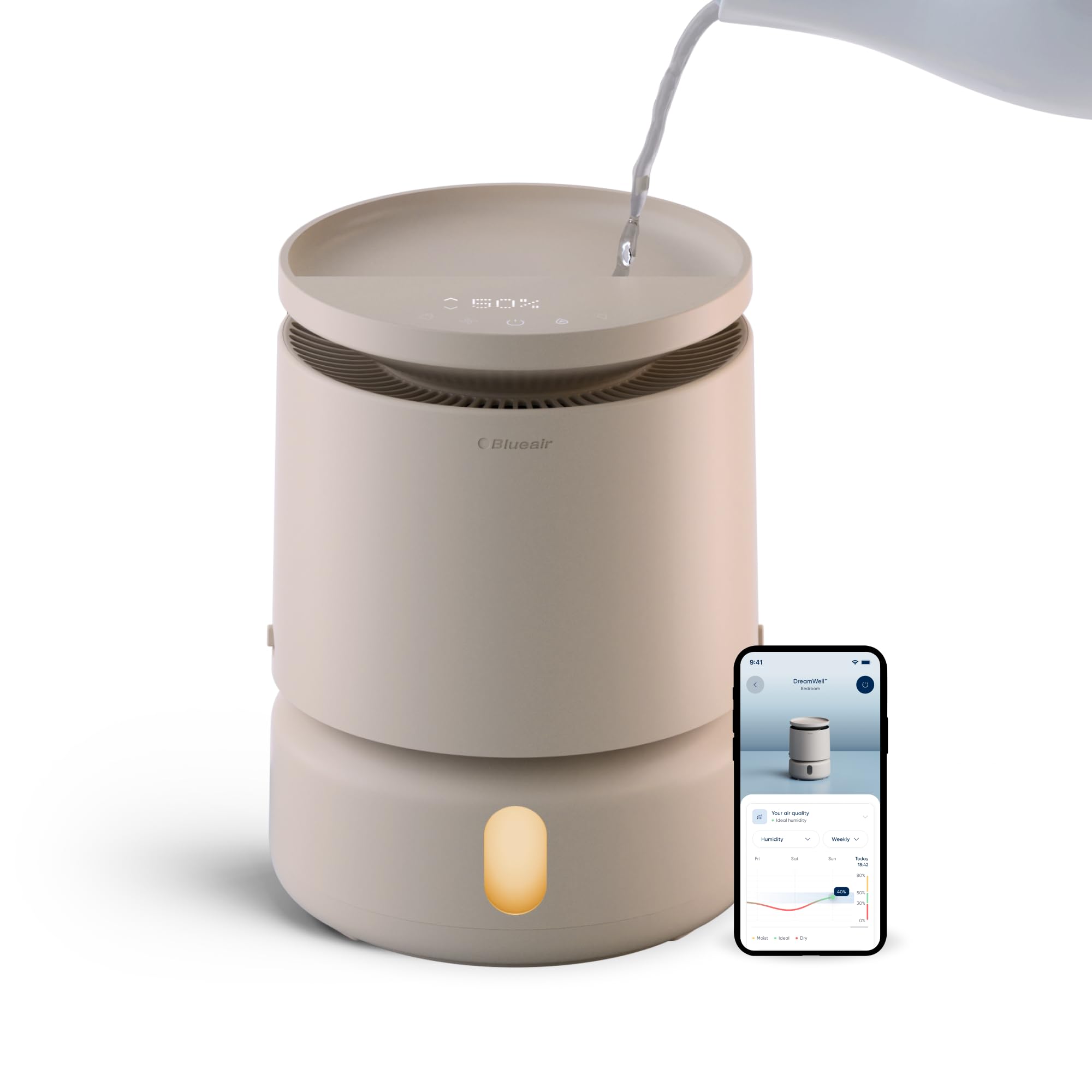 Version 1.0.0 Humidificador Blueair DreamWell 113360 Llenado Superior Sin Niebla Tecnología InvisibleMist 48 Horas Difusor de Aceites