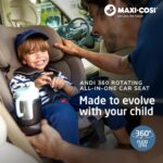 Maxi-COSI Andi 360 - Asiento de auto convertible todo en uno giratorio para bebé, orientado hacia atrás, orientado hacia
