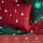 Colcha jacquard navideña reversible Madison Park MP13-8813 juego 3 piezas todas las estaciones King rojo