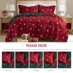 Colcha jacquard navideña reversible Madison Park MP13-8813 juego 3 piezas todas las estaciones King rojo