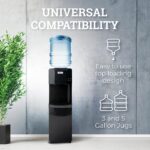 Dispensador de agua Nostalgia Igloo carga superior agua fría y caliente negro compatible con garrafón de 3 y 5 galones s