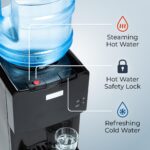 Dispensador de agua Nostalgia Igloo carga superior agua fría y caliente negro compatible con garrafón de 3 y 5 galones s