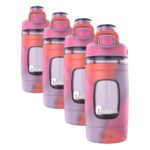 Botella de agua para niños Bubba Kids Flo 2198445 con funda de silicón boca ancha 16 oz multicolor tie dye escarcha paqu