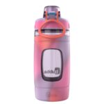 Botella de agua para niños Bubba Kids Flo 2198445 con funda de silicón boca ancha 16 oz multicolor tie dye escarcha paqu