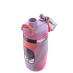 Botella de agua para niños Bubba Kids Flo 2198445 con funda de silicón boca ancha 16 oz multicolor tie dye escarcha paqu