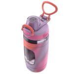 Botella de agua para niños Bubba Kids Flo 2198445 con funda de silicón boca ancha 16 oz multicolor tie dye escarcha paqu
