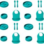 OXO TOT - Juego de regalo de alimentación de silicona, sin BPA ni PVC (paquete de 4)