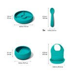 OXO TOT - Juego de regalo de alimentación de silicona, sin BPA ni PVC (paquete de 4)