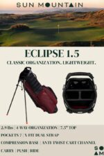 Sun Mountain Golf Sun Mountain Eclipse 1.5 - Bolsa de golf ligera con soporte de 4 vías para hombre, modelo 2026