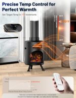 Chimenea Eléctrica Portátil DR. Infrared Heater DR-991, 1500 W, Efecto Llama 3D, Humidificador Integrado, Control Remoto